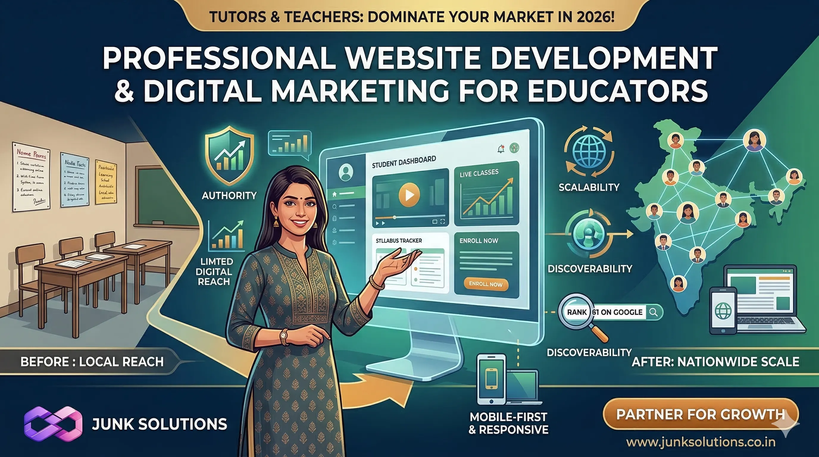 How Personal Tutors in India Can Get More Students with a Professional Website