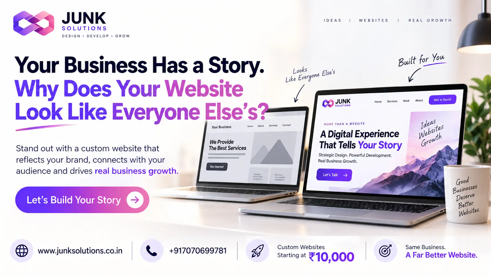 Your Business Has a Story. Why Does Your Website Look Like Everyone Else's?